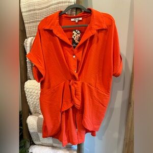 NWT! Orange high low top, super cute, amazing color!